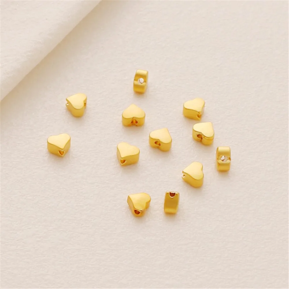 Heart-Shaped Beads, 18K Matte Gold Package, Color Curved Surface, Horizontal Hole, 5.5mm, Handmade Necklace, Jewelry Accessories
Heart-Shaped Beads, 18K Matte Gold Package, Color Curved Surface, Horizontal Hole, 5.5mm, Handmade Necklace, Jewelry Accessories
