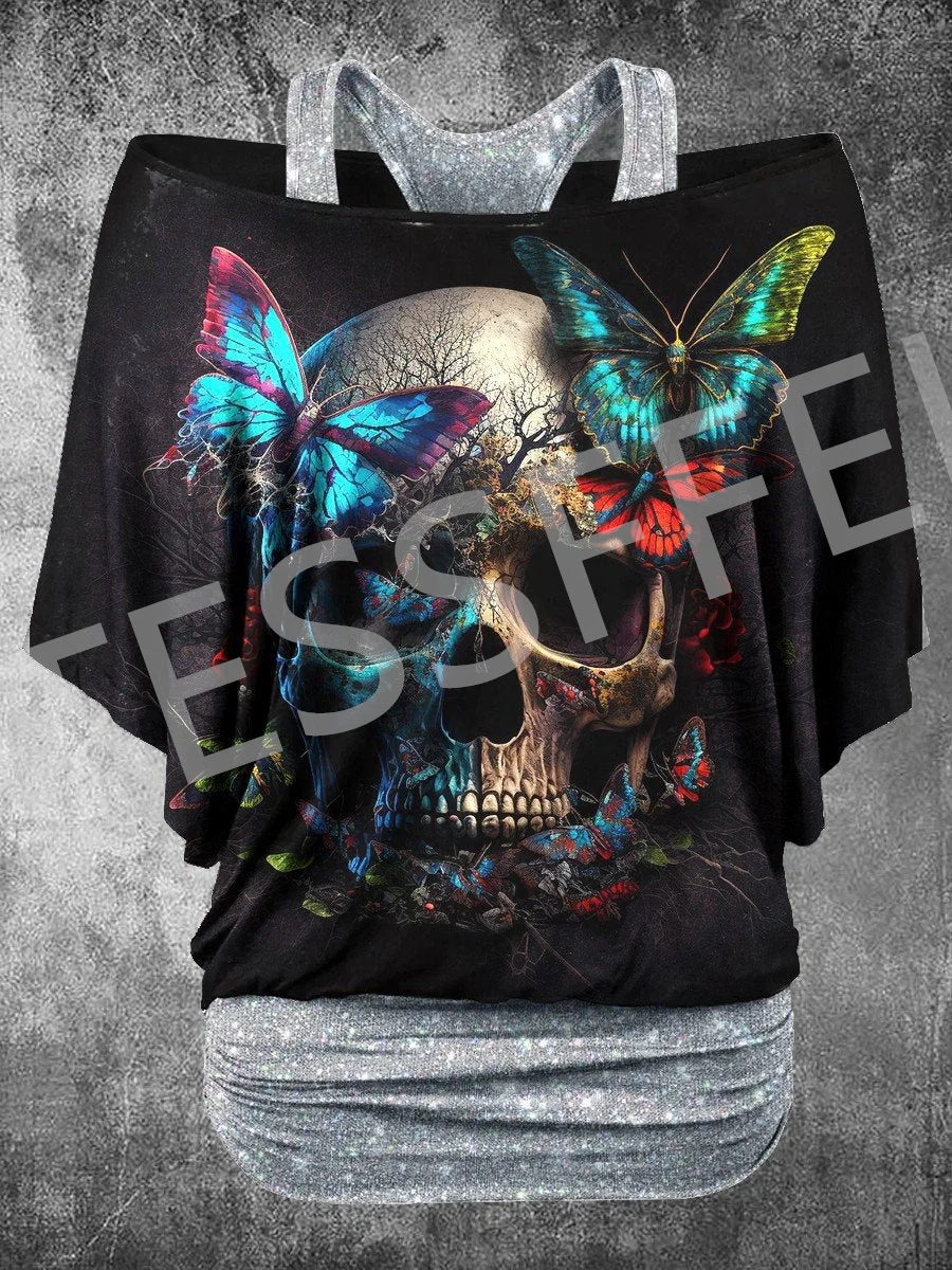 NewFashion Sexy Fake Two-Piece Women's Top Retro Punk Skull Tattoo Animal Funny Casual 3DPrint T-Shirts Harajuku Streetwear X2
NewFashion Sexy Fake Two-Piece Women's Top Retro Punk Skull Tattoo Animal Funny Casual 3DPrint T-Shirts Harajuku Streetwear X2