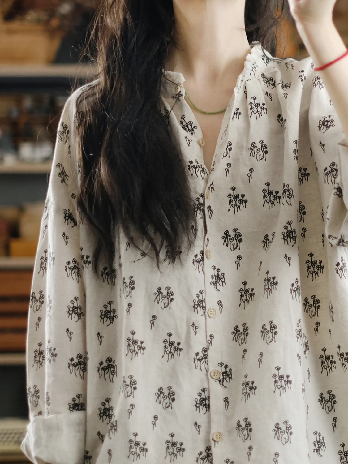 Хлопок и лен с цветочным узором, свободный дизайн с деревянными ушками, дышащий, удобный, женский, деловой, повседневный, длинный...
Хлопок и лен с цветочным узором, свободный дизайн с деревянными ушками, дышащий, удобный, женский, деловой, повседневный, длинный...