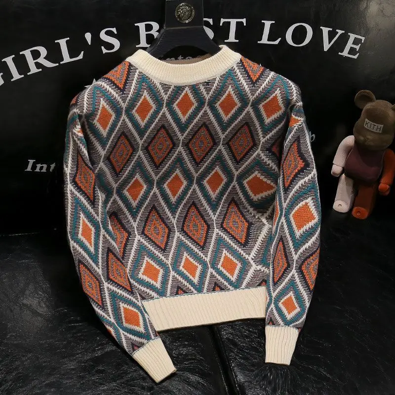 2024 Autumn/Winter Retro Pattern Sweater Men's Korean casual versatile square pattern personalized trend hoodie base
2024 Autumn/Winter Retro Pattern Sweater Men's Korean casual versatile square pattern personalized trend hoodie base
