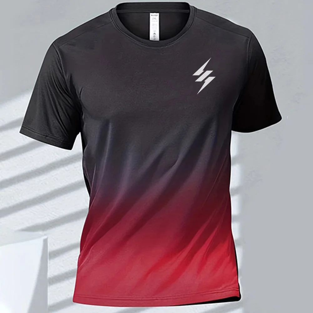 Gradient Men's T-shirt Outdoor Sports Running T-shirts Lightning Stripe Pattern Print Tees Quick Drying Short Sleeve Unisex Tops
Gradient Men's T-shirt Outdoor Sports Running T-shirts Lightning Stripe Pattern Print Tees Quick Drying Short Sleeve Unisex Tops