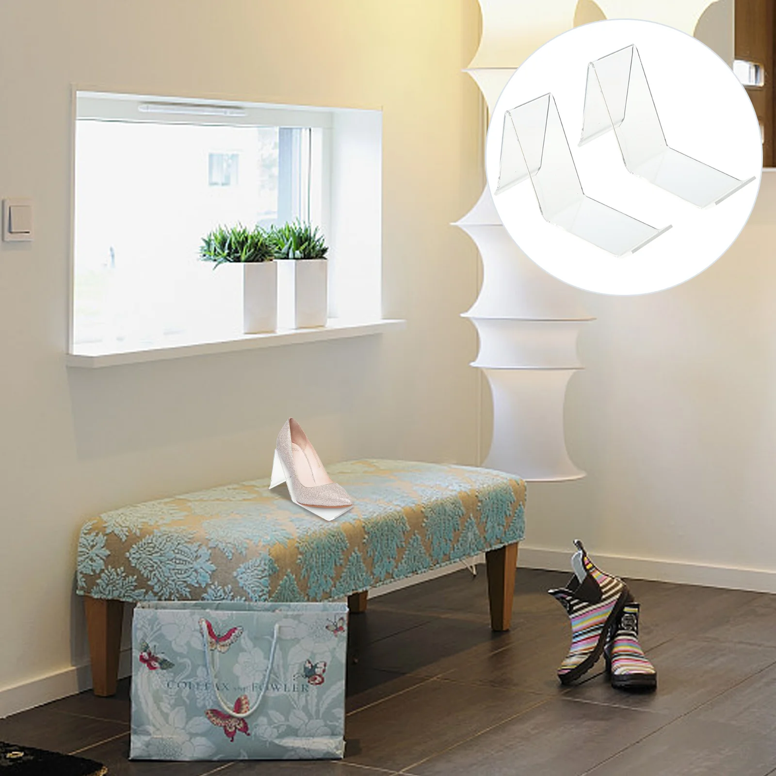 2Pcs Acrylic Shoe Display Stand Sandal Rack Sneaker Holder Retail Shop Shopping Center Shoe Store Storage Solution
2Pcs Acrylic Shoe Display Stand Sandal Rack Sneaker Holder Retail Shop Shopping Center Shoe Store Storage Solution