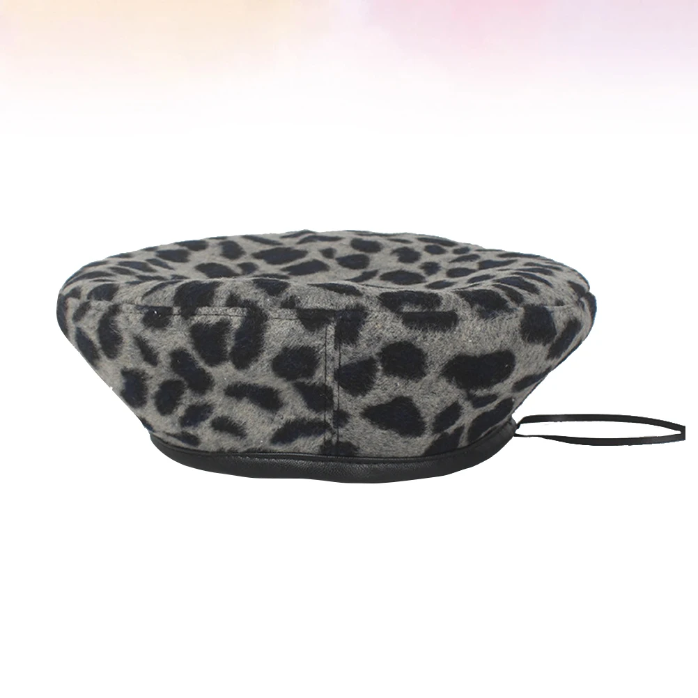 Fashion Leopard Felt Beret Lightweight Soft Comfortable Warm Breathable Artist Hat Grey Background Navy
Fashion Leopard Felt Beret Lightweight Soft Comfortable Warm Breathable Artist Hat Grey Background Navy