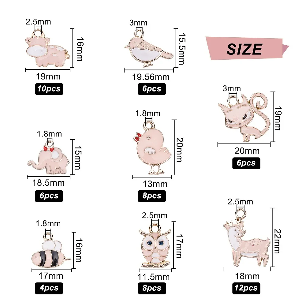 Alloy Enamel Pendants Animal Insect Mixed Color 15~20x11.5~20x2~3.5mm hole: 1.8~3mm 60pcs/box
Alloy Enamel Pendants Animal Insect Mixed Color 15~20x11.5~20x2~3.5mm hole: 1.8~3mm 60pcs/box