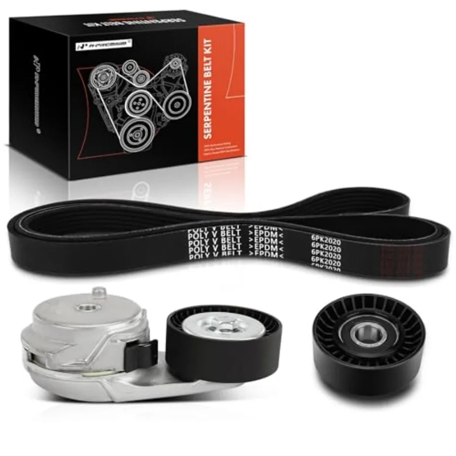 Engine Serpentine Belt Drive Kit with Tensioner and Idler Pulley Compatible with Dodge Ram 1500 2500 09-10 Ram 3500 2009 and Ra
Engine Serpentine Belt Drive Kit with Tensioner and Idler Pulley Compatible with Dodge Ram 1500 2500 09-10 Ram 3500 2009 and Ra