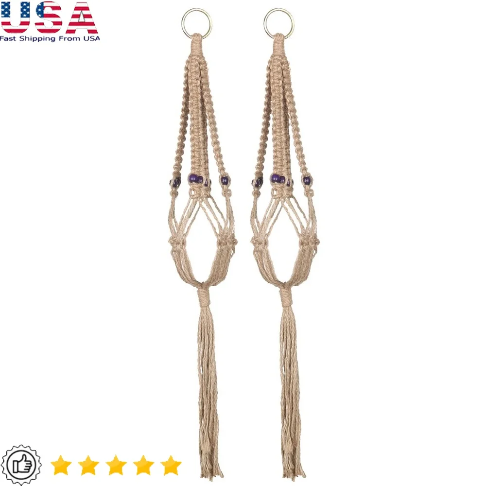 Handmade Macrame Plant Hanger 2pcs Indoor Outdoor Hanging Basket Rope Holder Durable Versatile Home Garden Office Decor
Handmade Macrame Plant Hanger 2pcs Indoor Outdoor Hanging Basket Rope Holder Durable Versatile Home Garden Office Decor