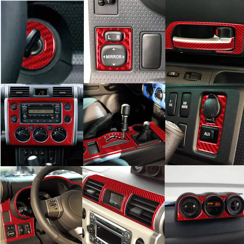 Car Interior Door Handle Mirror Central Control Button Panel Carbon Fiber Trim Sticker For Toyota FJ Curiser 2007-2021 Accessori
Car Interior Door Handle Mirror Central Control Button Panel Carbon Fiber Trim Sticker For Toyota FJ Curiser 2007-2021 Accessori