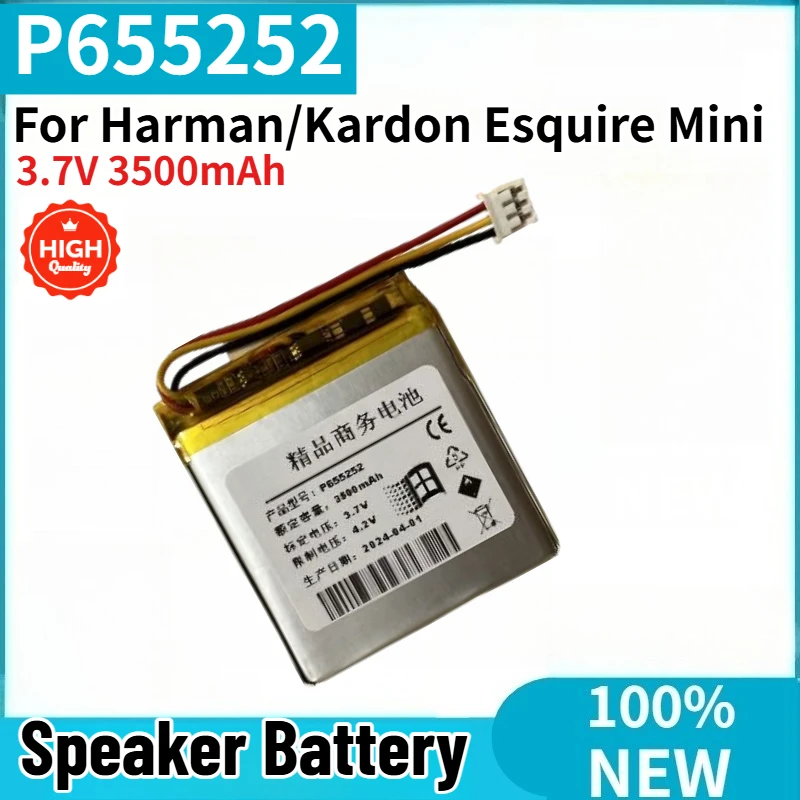 P655252 High Quality Speaker Battery 3.7V 3500mAh for Harman/Kardon Esquire Mini Brand New Replacement Battery
P655252 High Quality Speaker Battery 3.7V 3500mAh for Harman/Kardon Esquire Mini Brand New Replacement Battery