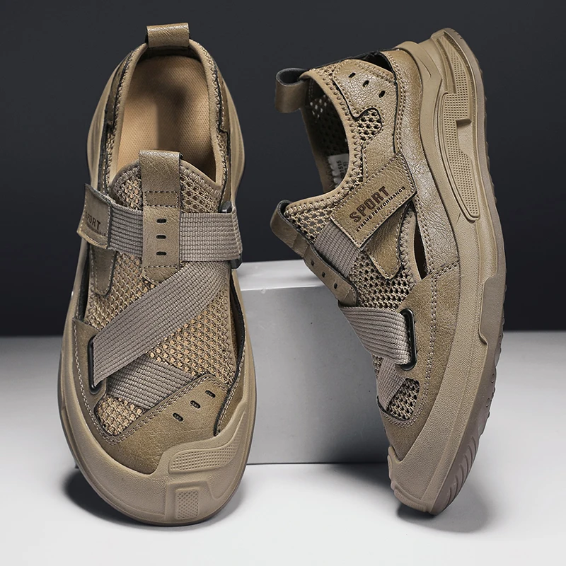 Men's Summer Sandals Outdoor Wear Anti-Slip Deodorant Breathable Mesh Driver Special Beach Shoes Slip-On Comfortable Rubber Sole
Men's Summer Sandals Outdoor Wear Anti-Slip Deodorant Breathable Mesh Driver Special Beach Shoes Slip-On Comfortable Rubber Sole