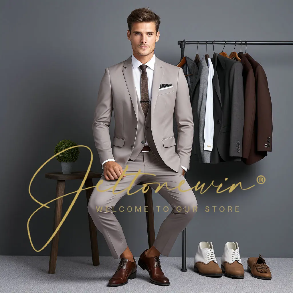 ( Jacket +Vest+ Pants ) Luxury Men's High-end Brand Solid Color Business Office Suit 3Pcs Groom Wedding Party Suit Tuxedo
( Jacket +Vest+ Pants ) Luxury Men's High-end Brand Solid Color Business Office Suit 3Pcs Groom Wedding Party Suit Tuxedo