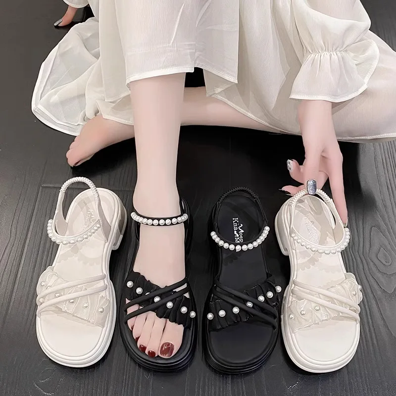 Girls Sweet Flat Sandals Student Performance Dance Shoes Princess Party Dress Sandals Children's Pearl Soft Sole Shoes Kids
Girls Sweet Flat Sandals Student Performance Dance Shoes Princess Party Dress Sandals Children's Pearl Soft Sole Shoes Kids