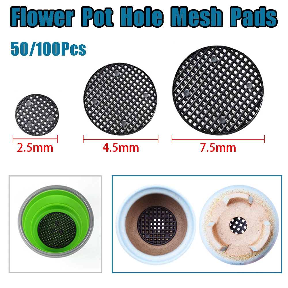 50/100Pcs Flower Pot Hole Mesh Pad Round Bonsai Planter Bottom Grid Mat Drainage Netting Plant Ventilation Trays Garden Supplies
50/100Pcs Flower Pot Hole Mesh Pad Round Bonsai Planter Bottom Grid Mat Drainage Netting Plant Ventilation Trays Garden Supplies
