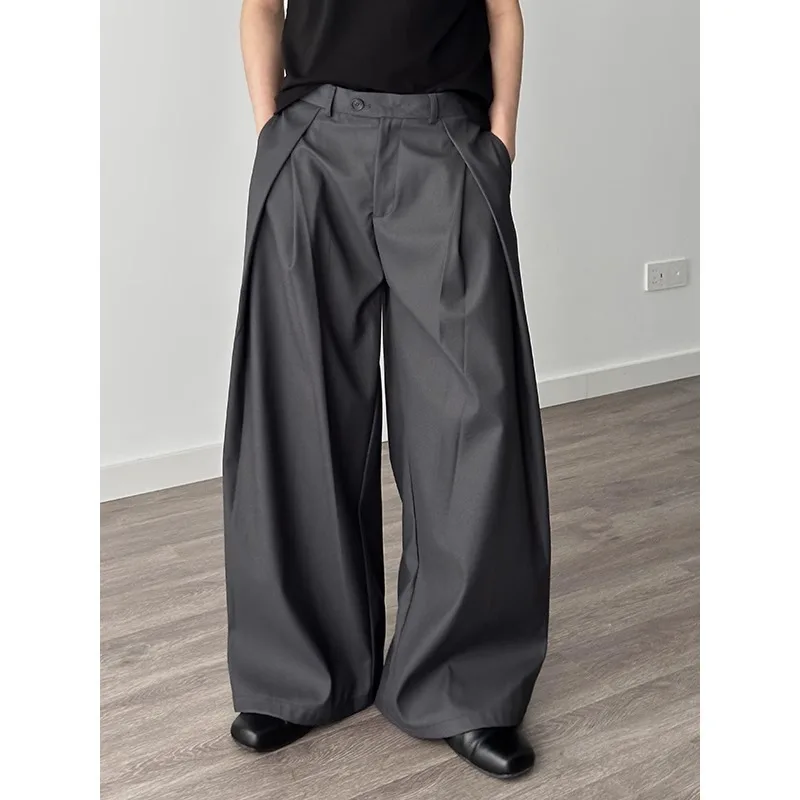 New Men's Floor-Length Suit Pants Solid Color Wide Leg Loose Drape High Waist Straight Comfort Casual Business Casual Trousers
New Men's Floor-Length Suit Pants Solid Color Wide Leg Loose Drape High Waist Straight Comfort Casual Business Casual Trousers