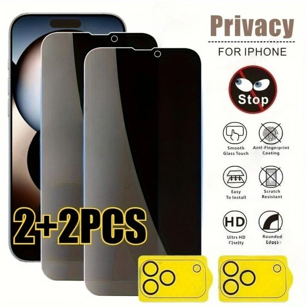 4-in-1 Anti Spy Screen Protector for iPhone 17 16 15 14 Pro Max Air 17e 16e Camera Lens Glass for iPhone 13 12 11 Pro 15 14 Plus
4-in-1 Anti Spy Screen Protector for iPhone 17 16 15 14 Pro Max Air 17e 16e Camera Lens Glass for iPhone 13 12 11 Pro 15 14 Plus