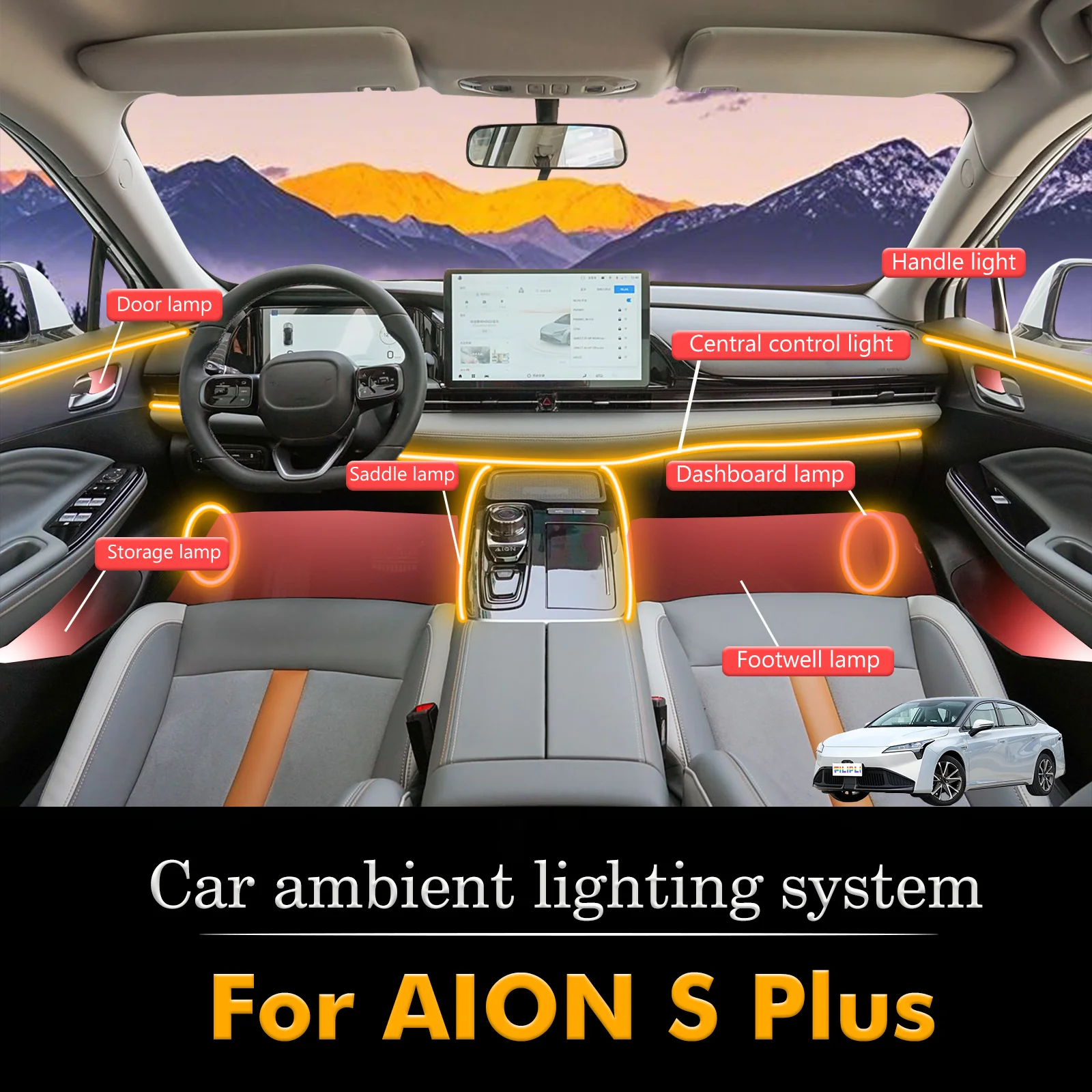 Для AION S Plus умный пульт дистанционного управления RGB 64 цвета светодиодный салон автомобиля окружающее освещение энергосберегающий эффективный набор ламп
Для AION S Plus умный пульт дистанционного управления RGB 64 цвета светодиодный салон автомобиля окружающее освещение энергосберегающий эффективный набор ламп