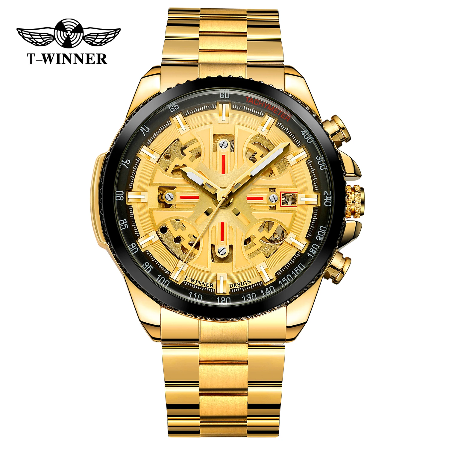 Роскошные дизайнерские высококачественные мужские часы WINNER из нержавеющей стали, механические часы с автоматическим механизмом, военные водонепроницаемые мужские часы
Роскошные дизайнерские высококачественные мужские часы WINNER из нержавеющей стали, механические часы с автоматическим механизмом, военные водонепроницаемые мужские часы