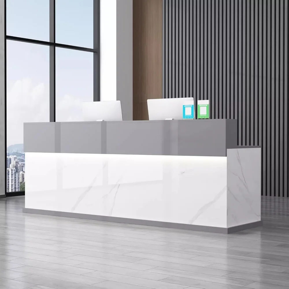 Reception Desk, Front Desk with Lockable Drawer, Office Computer Desk with Keyboard Tray, Modern Wooden Counter
Reception Desk, Front Desk with Lockable Drawer, Office Computer Desk with Keyboard Tray, Modern Wooden Counter