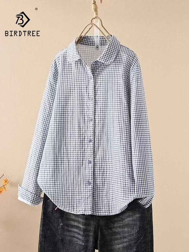 New 2025 Autumn Cotton Long Sleeve Shirt, Women Turn-down Collar Plaid, Mori Girl Fashion Casual Versatile Loose Blouse T58457CC
New 2025 Autumn Cotton Long Sleeve Shirt, Women Turn-down Collar Plaid, Mori Girl Fashion Casual Versatile Loose Blouse T58457CC