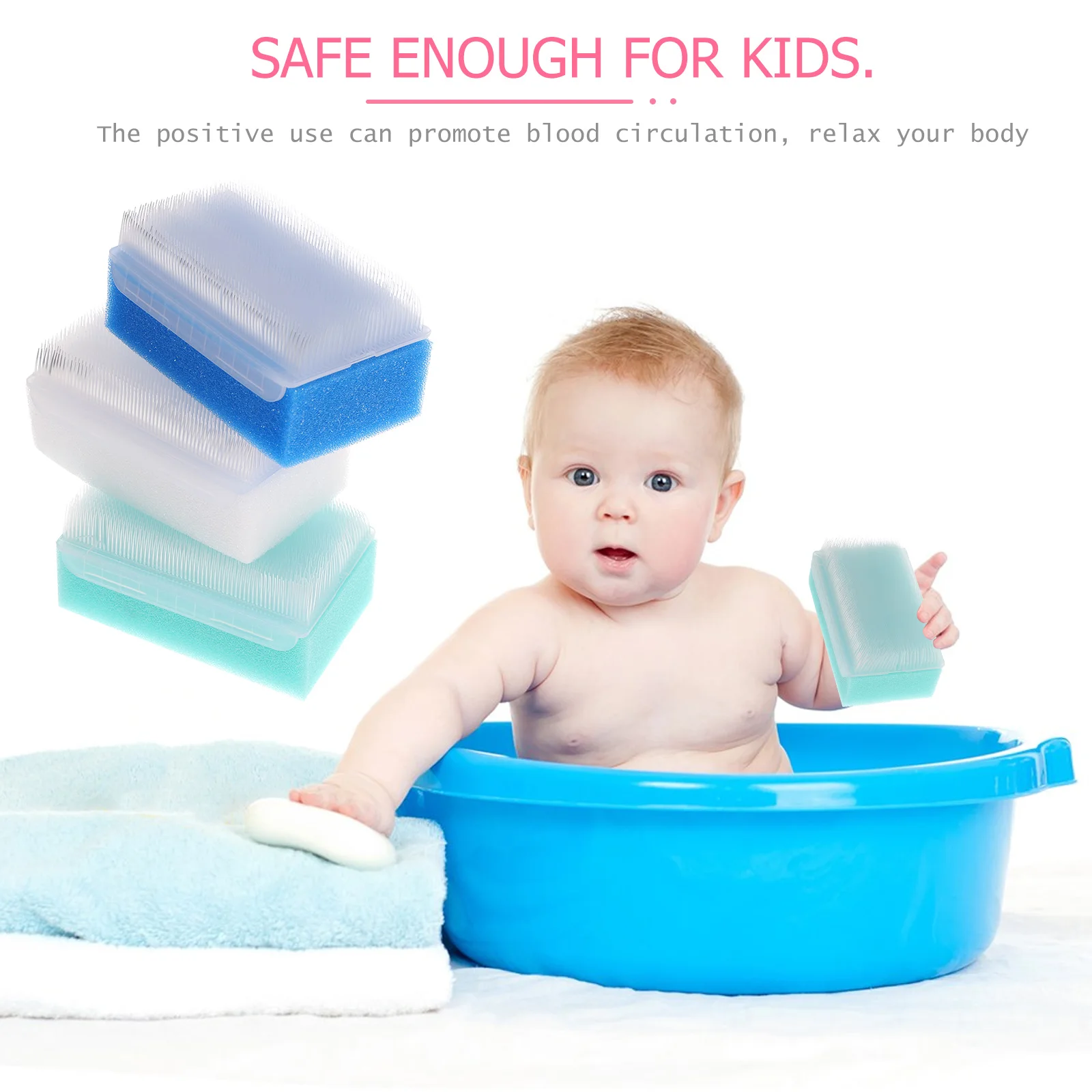 3pcs Sponge Head Bath Scrubber One Side Cleansing One Side Massaging Promotes Blood Circulation Easy Clean For
3pcs Sponge Head Bath Scrubber One Side Cleansing One Side Massaging Promotes Blood Circulation Easy Clean For