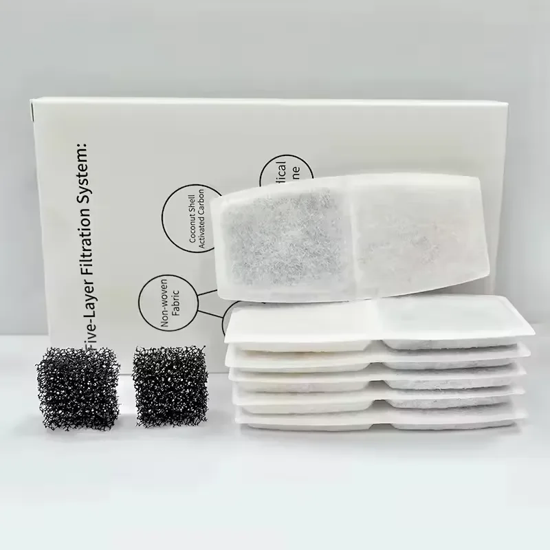 FEITU Replacement Filter Elements 6 Pack for Automatic Pet Fountain 2 Sponge Pads Set Modern Eco-Friendly Durable Cat Water
FEITU Replacement Filter Elements 6 Pack for Automatic Pet Fountain 2 Sponge Pads Set Modern Eco-Friendly Durable Cat Water
