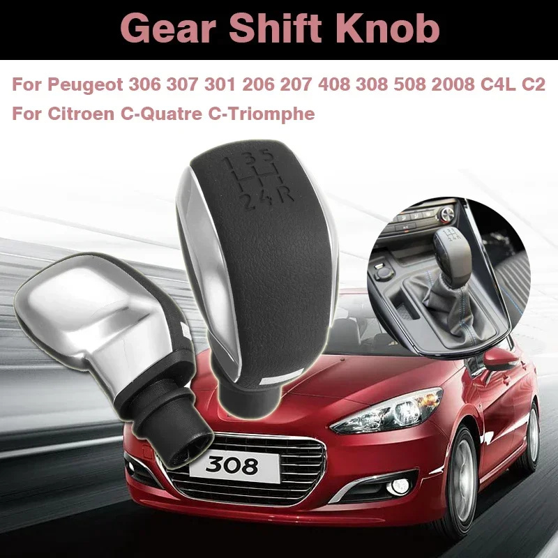 MT 5 Speed Gear Shift Knob For Peugeot 306 307 301 206 207 408 308 508 2008 C4L C2 for Citroen C-Quatre C-Triomphe Elysee
MT 5 Speed Gear Shift Knob For Peugeot 306 307 301 206 207 408 308 508 2008 C4L C2 for Citroen C-Quatre C-Triomphe Elysee