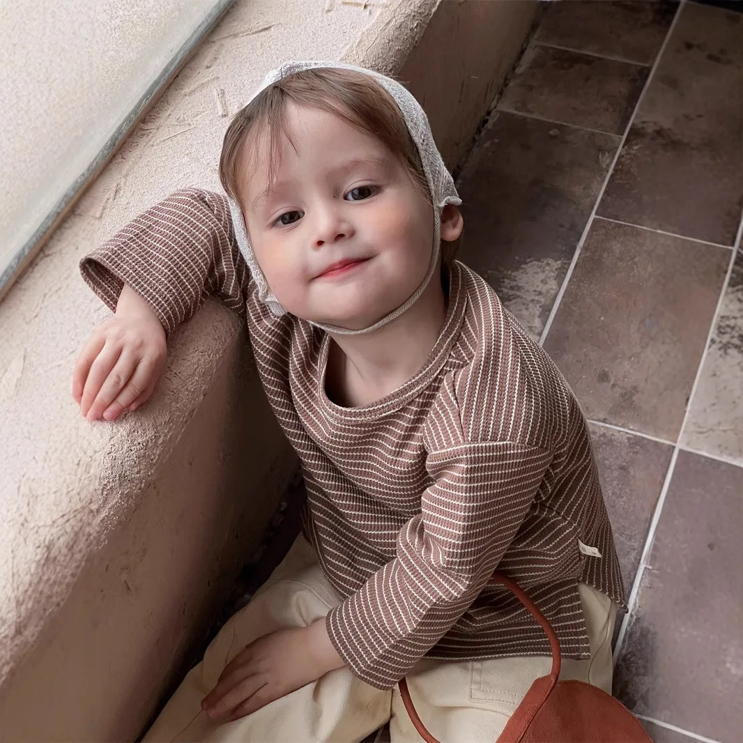 2025 Spring New Baby Long Sleeve T Shirts Cotton Infant Girl Striped Bottoming Shirts Boys Casual Versatile Tops Toddler Clothes
2025 Spring New Baby Long Sleeve T Shirts Cotton Infant Girl Striped Bottoming Shirts Boys Casual Versatile Tops Toddler Clothes
