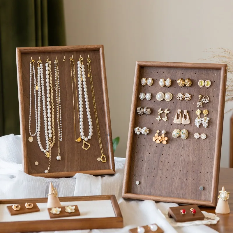 Wooden Earrings Display Stand Luxury Necklaces Displays Rack Counter Jewelry Display Shelf Fashion Woman Jewelry Storage Holder
Wooden Earrings Display Stand Luxury Necklaces Displays Rack Counter Jewelry Display Shelf Fashion Woman Jewelry Storage Holder