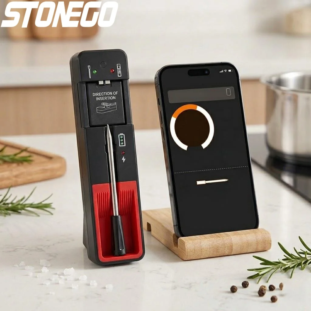 Беспроводной Bluetooth-термометр для мяса с радиусом действия 360 футов, умный датчик температуры для духовки, гриля, кухни, коптильни, су-вид
Беспроводной Bluetooth-термометр для мяса с радиусом действия 360 футов, умный датчик температуры для духовки, гриля, кухни, коптильни, су-вид