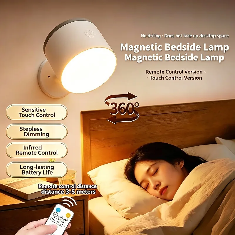 LED Night Light Magnetic Rechargeable Remote Control Wall Lights Tri Color Adjustable Touch for Bedroom Bedside Deco Night Lamp
LED Night Light Magnetic Rechargeable Remote Control Wall Lights Tri Color Adjustable Touch for Bedroom Bedside Deco Night Lamp