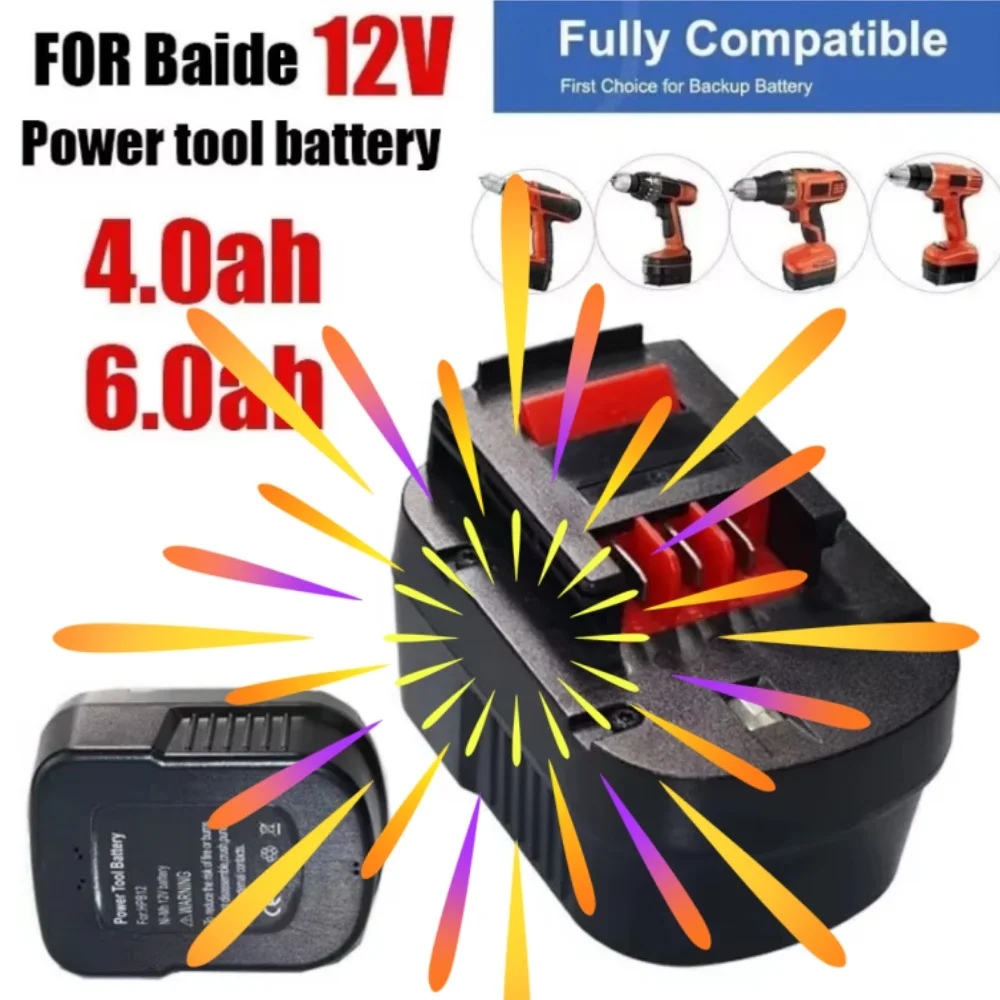 Аккумулятор для инструментов 12В 6000мАч Ni-MH, совместимый с Black&Decker A12 A12EX FSB12 FS120B A1712 HP HP12, замена для дрели
Аккумулятор для инструментов 12В 6000мАч Ni-MH, совместимый с Black&Decker A12 A12EX FSB12 FS120B A1712 HP HP12, замена для дрели