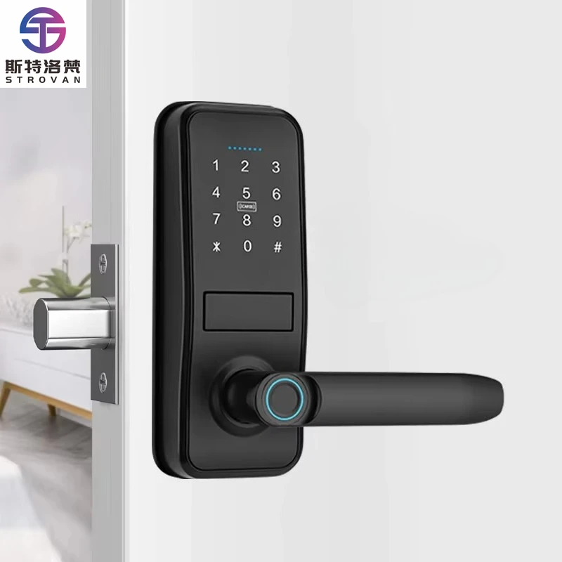 Electric Home Fingerprint Deadbolt Lock Remote Unlocking Automatic Handle Smart Door Lock
Electric Home Fingerprint Deadbolt Lock Remote Unlocking Automatic Handle Smart Door Lock