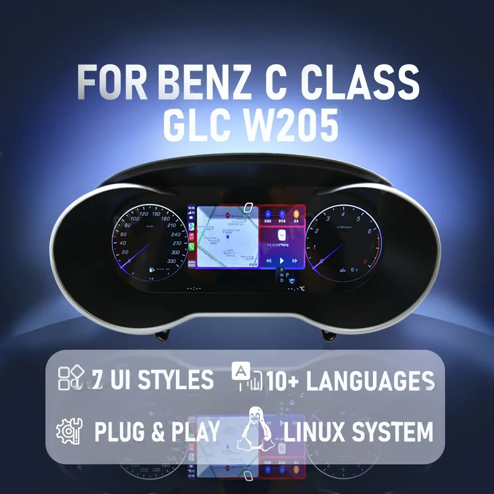 BONROAD 12.3‘’ Digital Dashboard CarPlay Android auto Panel Cluster For Benz C CLASS GLC W205 Speedometer Virtuele Cockpit Voor
BONROAD 12.3‘’ Digital Dashboard CarPlay Android auto Panel Cluster For Benz C CLASS GLC W205 Speedometer Virtuele Cockpit Voor