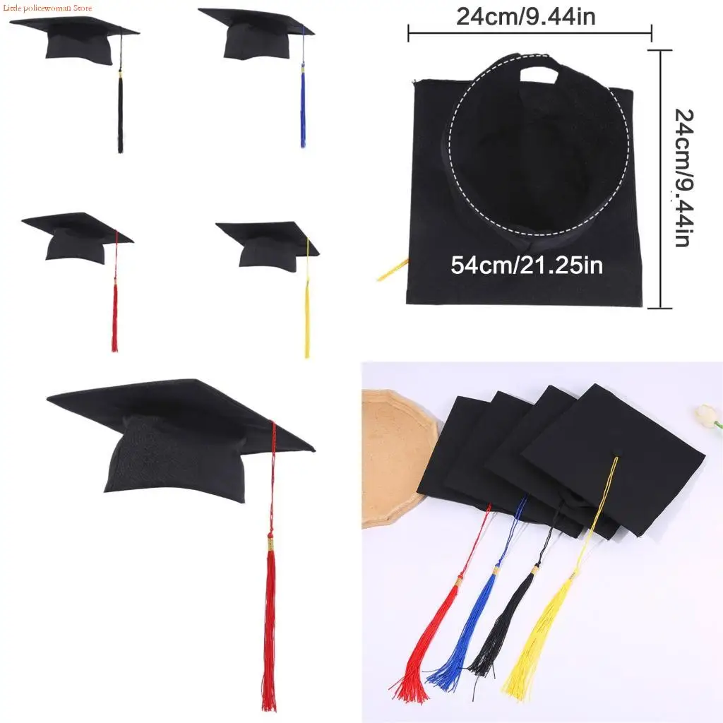 F92D Classical Black Graduation Hat With Tassels For Academic Ceremony Photography
F92D Classical Black Graduation Hat With Tassels For Academic Ceremony Photography