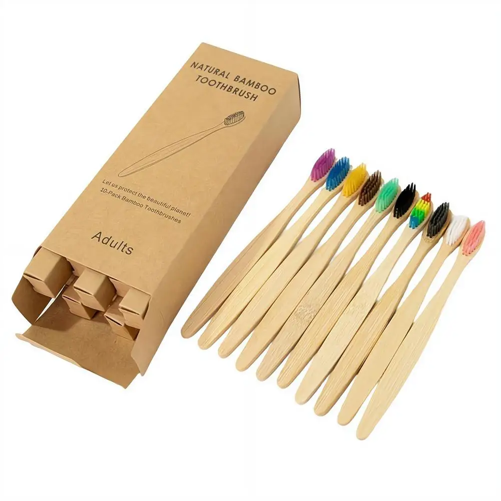 10pcs/Pack Single Cowhide Wrapped Bamboo Toothbrush Set Natural and Environmentally Friendly Bamboo Toothbrush For Women Men
10pcs/Pack Single Cowhide Wrapped Bamboo Toothbrush Set Natural and Environmentally Friendly Bamboo Toothbrush For Women Men