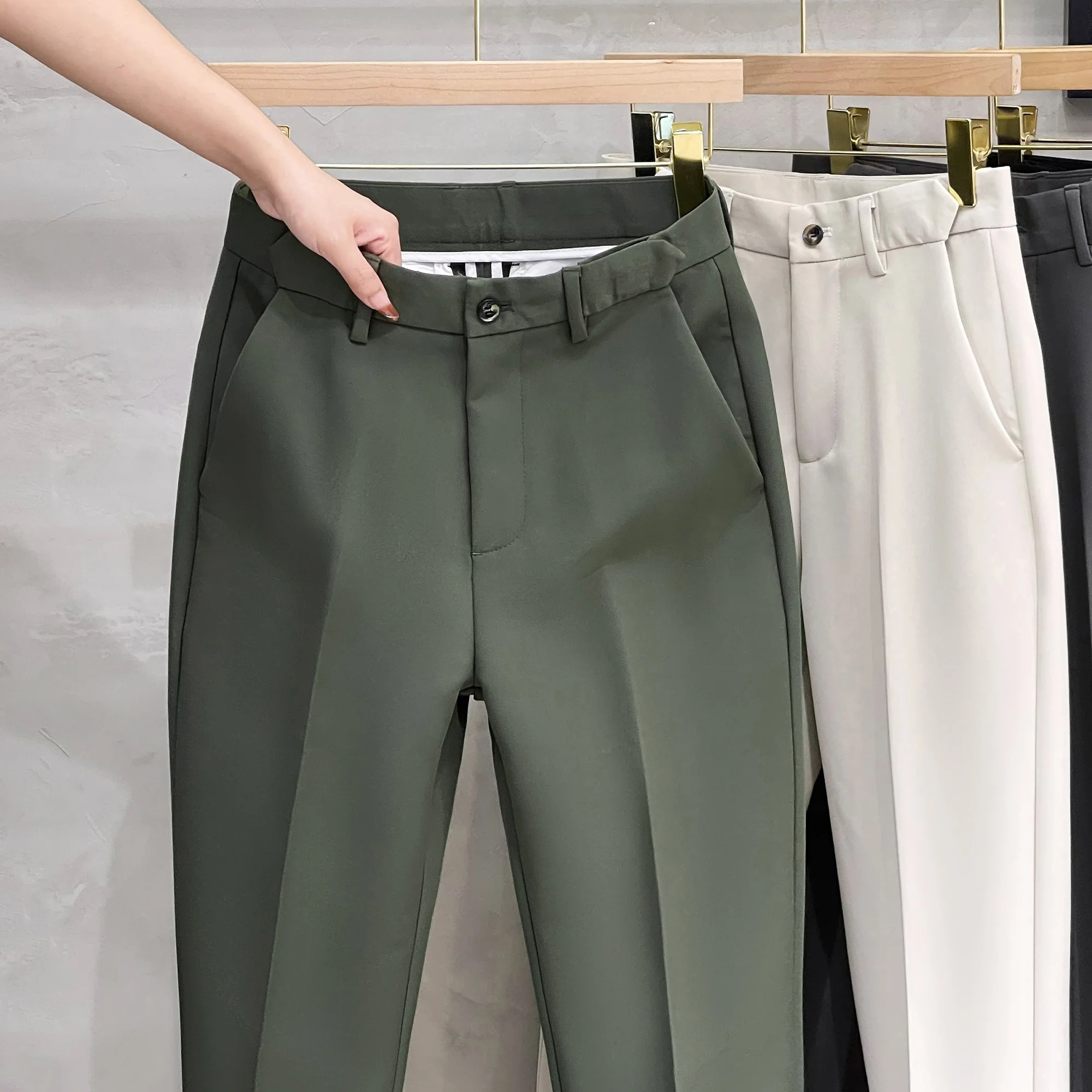 2024 New Fashion Men's Casual Pants Loose Waffle Suit Pants Male's Spring Autumn Sweatpants Business Slim Pencil Pants Z122
2024 New Fashion Men's Casual Pants Loose Waffle Suit Pants Male's Spring Autumn Sweatpants Business Slim Pencil Pants Z122
