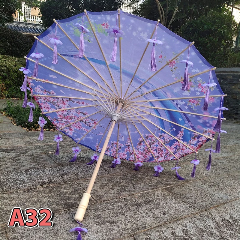 Silk Fabric Tassel Waterproof Umbrella Chinese Hanfu Ancient Costume Photography Umbrella Classical Oil Paper Umbrella Parasol
Silk Fabric Tassel Waterproof Umbrella Chinese Hanfu Ancient Costume Photography Umbrella Classical Oil Paper Umbrella Parasol