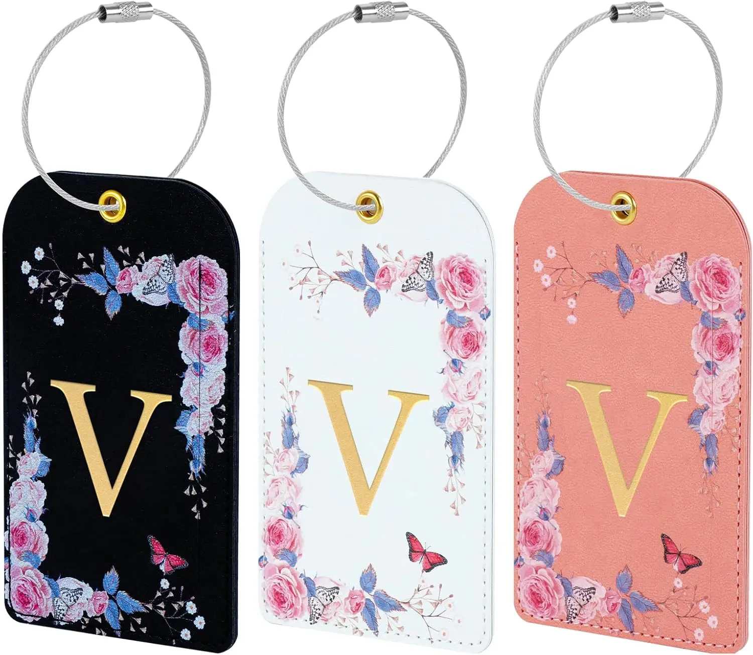 Набор из 3 цветочных бирок для багажа со скрытым отделением для ID-карты, из прочной искусственной кожи и стального ремешка для удобной идентификации при путешествиях
Набор из 3 цветочных бирок для багажа со скрытым отделением для ID-карты, из прочной искусственной кожи и стального ремешка для удобной идентификации при путешествиях