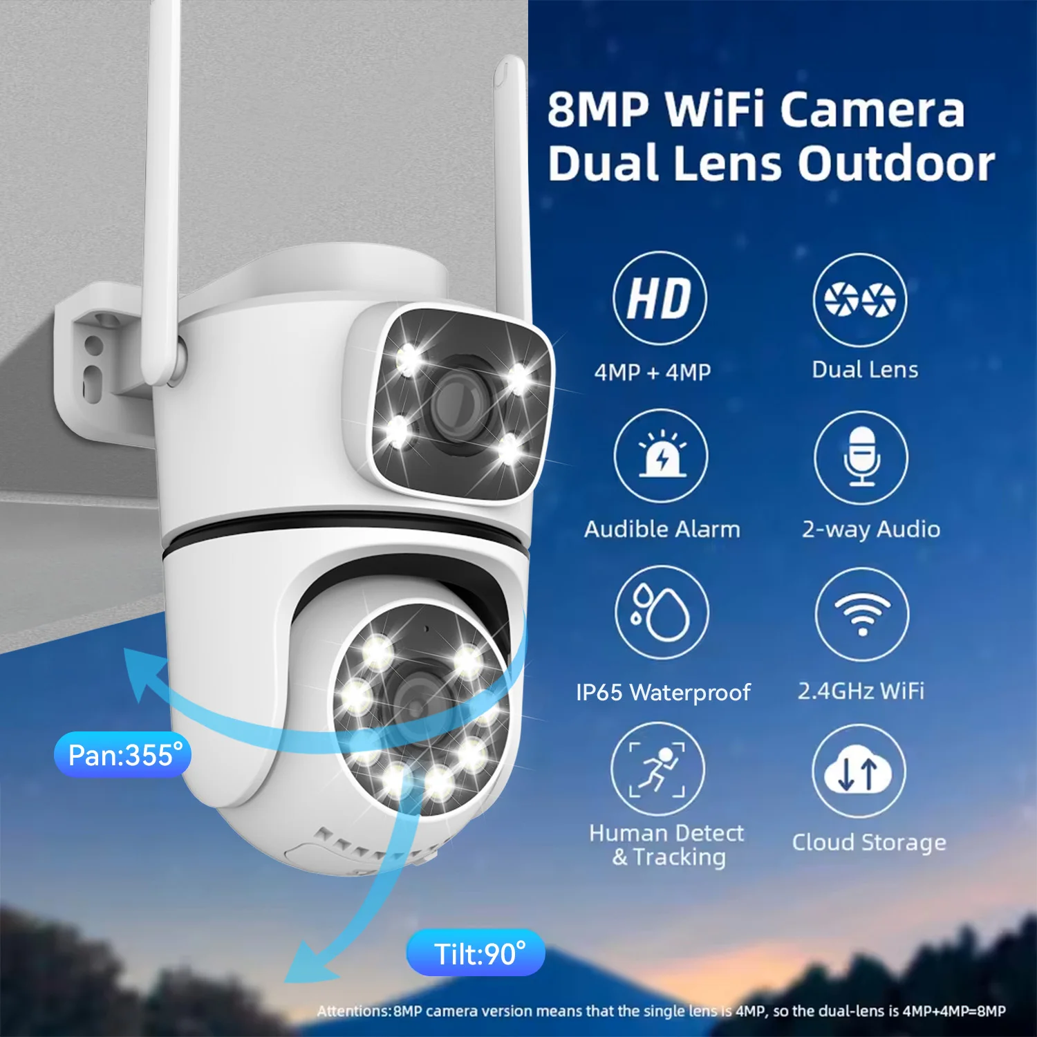 IP Camera PTZ Securexpert HD Dual Lens Camera Dual Screen Security-protection Color Night Vision Surveillance Outdoor waterproof
IP Camera PTZ Securexpert HD Dual Lens Camera Dual Screen Security-protection Color Night Vision Surveillance Outdoor waterproof