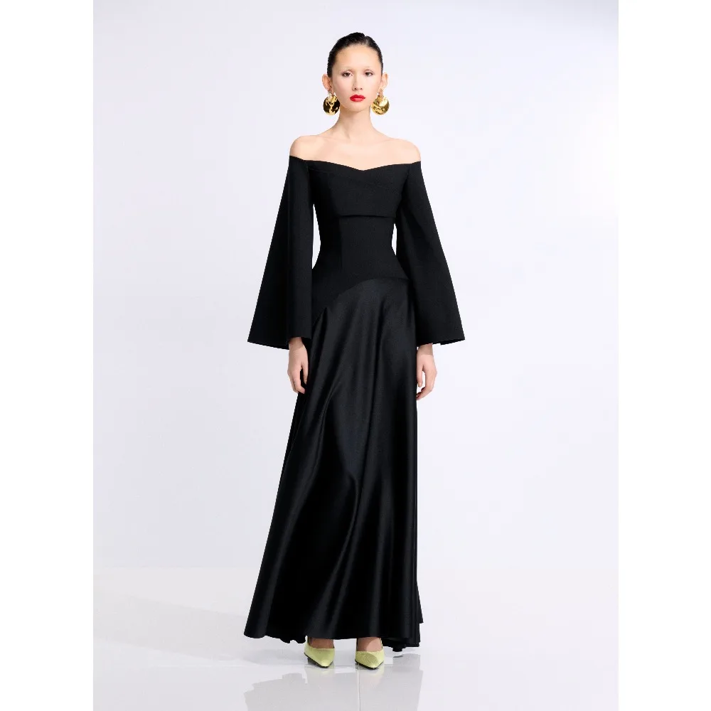 Customized Jersey&Satin Evening Dresses Black Maxi Party Dress Draped Long Elegant Modern Prom Cocktail Gowns for Women 2026
Customized Jersey&Satin Evening Dresses Black Maxi Party Dress Draped Long Elegant Modern Prom Cocktail Gowns for Women 2026