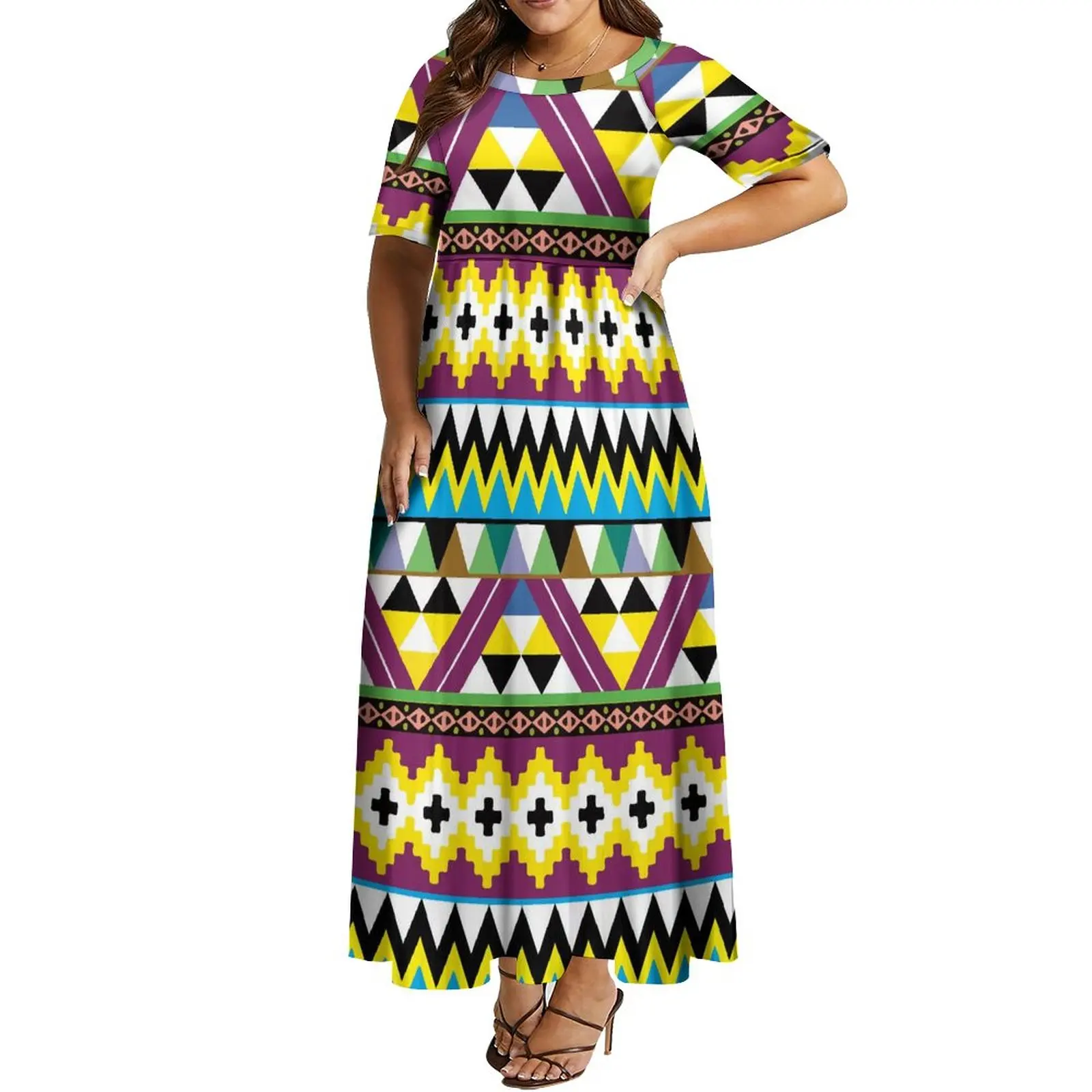 Customized Women's Dress African Art Design Pattern Retro Puffy Dress Evening Dress Temperament Summer Women's Long Dress
Customized Women's Dress African Art Design Pattern Retro Puffy Dress Evening Dress Temperament Summer Women's Long Dress