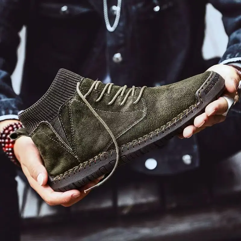 38-48 Men's High-Top Boots Fashionable Winter Snow Boots Providing Warmth And Grip With A Casual And Stylish Design For Comfort.
38-48 Men's High-Top Boots Fashionable Winter Snow Boots Providing Warmth And Grip With A Casual And Stylish Design For Comfort.
