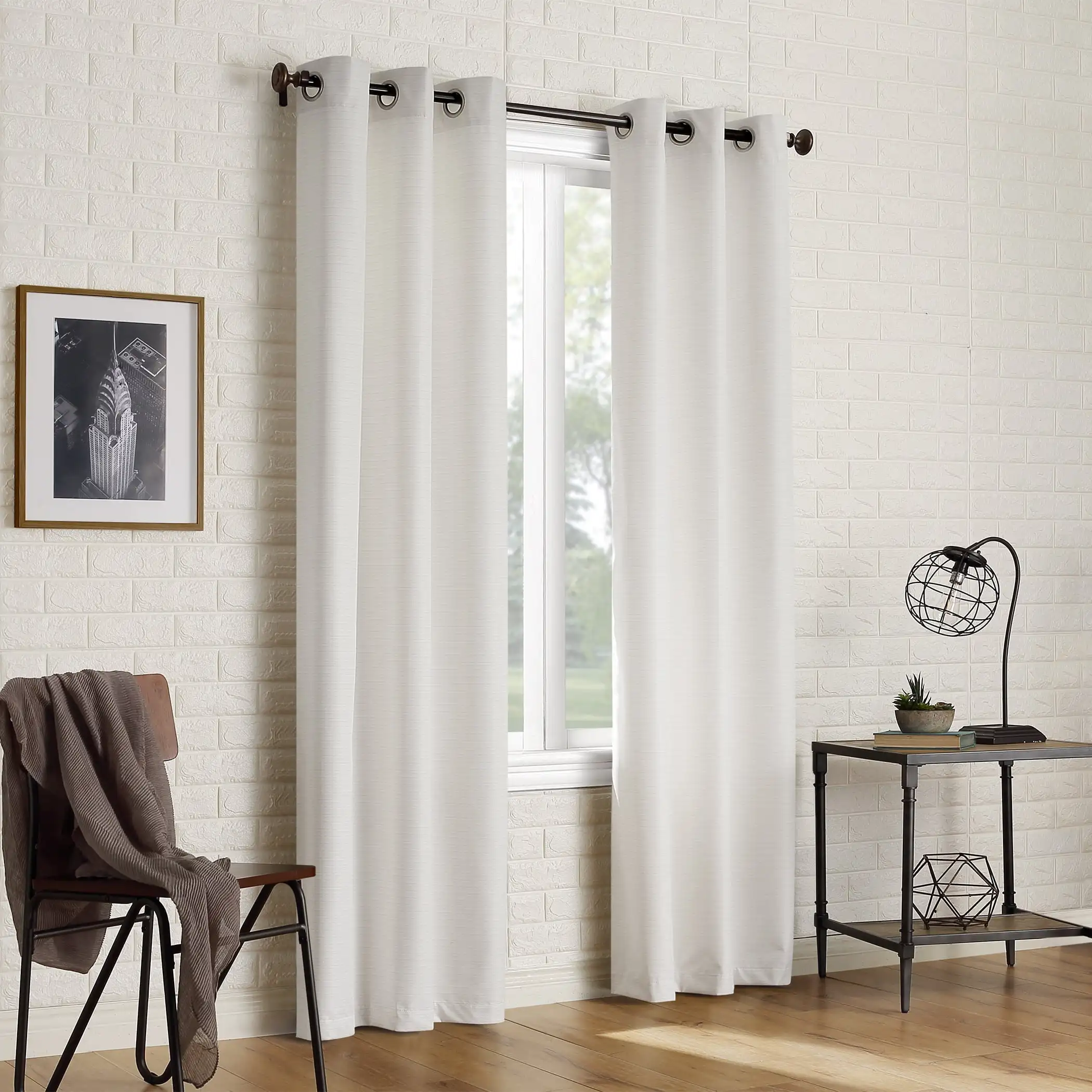 2-Pack Arlo Textured Thermal Insulated Grommet Curtain Panel Pair, Pearl White, 40 W X 84 L
2-Pack Arlo Textured Thermal Insulated Grommet Curtain Panel Pair, Pearl White, 40 W X 84 L