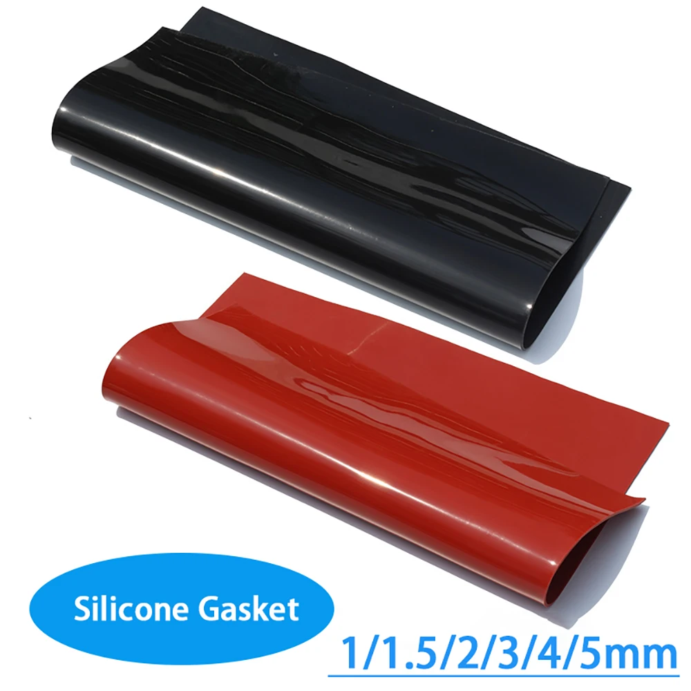 Black/Red Silicone Gasket 1/1.5/2/3/4/5mm Silicone Rubber Sheet High Temperature Shock-absorbing And Anti Slip Sealing Pad
Black/Red Silicone Gasket 1/1.5/2/3/4/5mm Silicone Rubber Sheet High Temperature Shock-absorbing And Anti Slip Sealing Pad