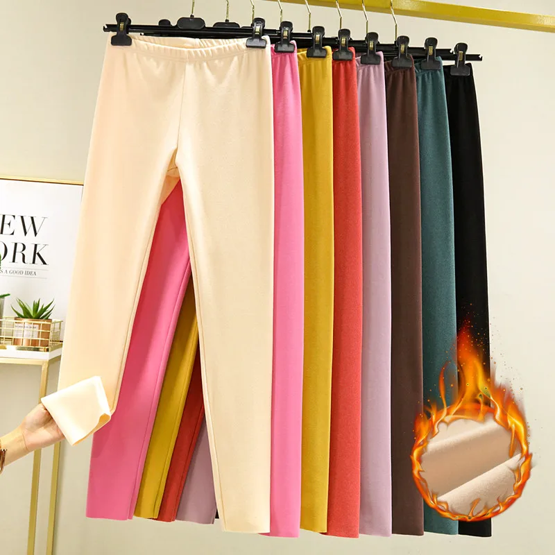 Thiened High Waist Autumn Winter Women's Long Pants Fce Lined Base Layer Trousers Warm Tight Fit Cotton Pants
Thiened High Waist Autumn Winter Women's Long Pants Fce Lined Base Layer Trousers Warm Tight Fit Cotton Pants