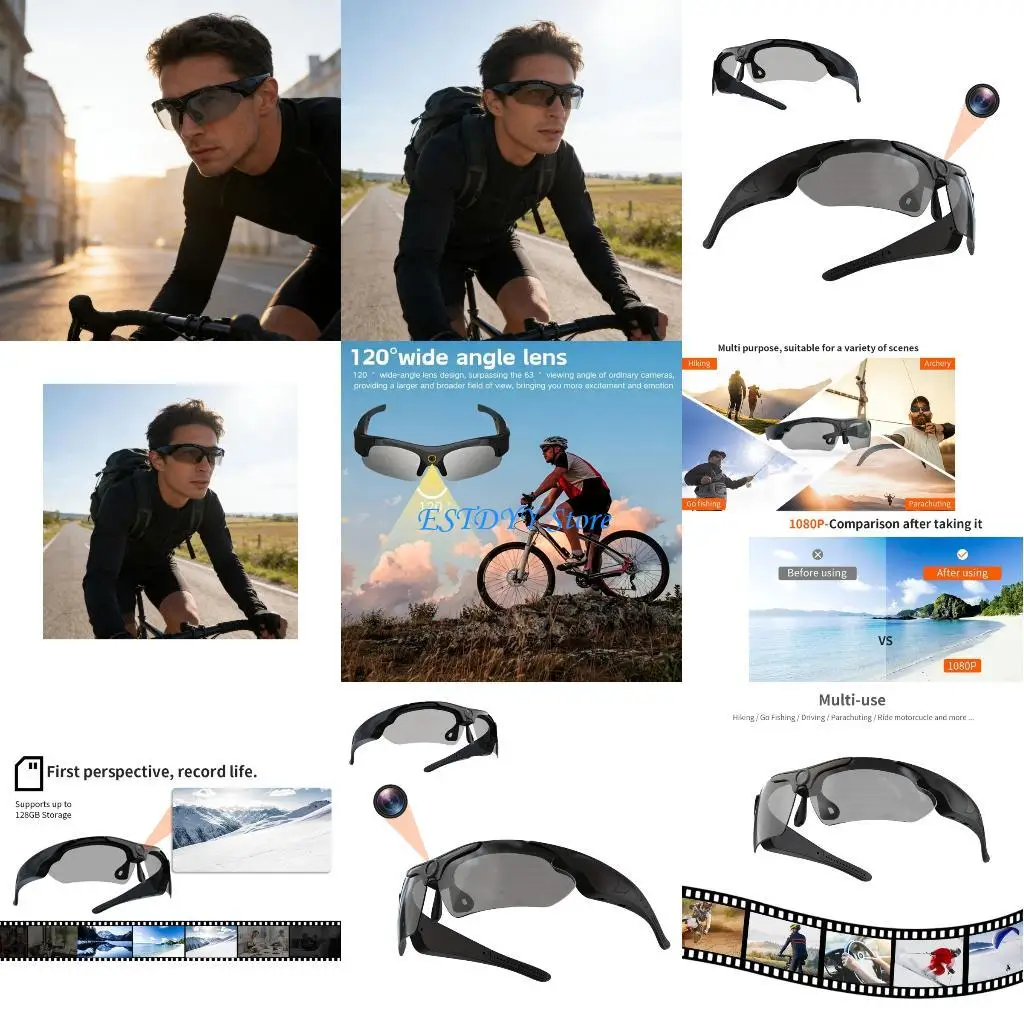 G6DE Multiple Purpose Camera Glasses for Driving Fishing Cycling Including 720P Registering and Against Frown Technology
G6DE Multiple Purpose Camera Glasses for Driving Fishing Cycling Including 720P Registering and Against Frown Technology