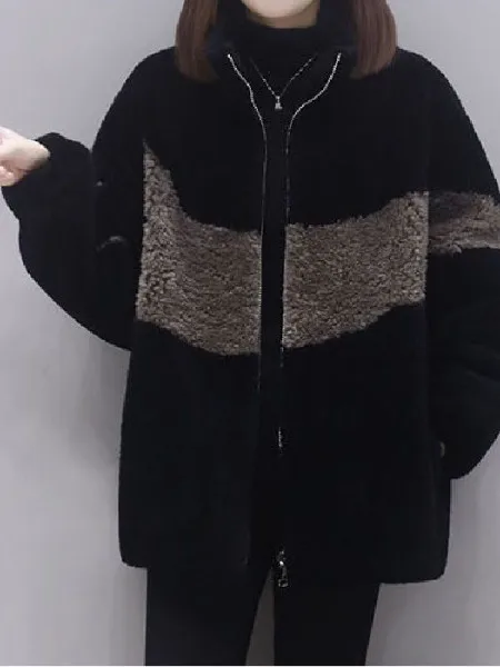 Модное женское зимнее пальто оверсайз из овечьей шерсти с пэчворком в корейском стиле, повседневное, с завышенной талией
Модное женское зимнее пальто оверсайз из овечьей шерсти с пэчворком в корейском стиле, повседневное, с завышенной талией