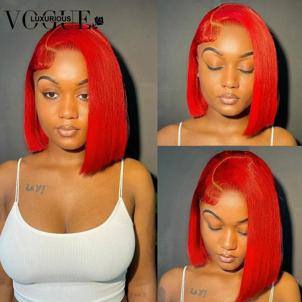 13X4 Transparent Lace Front Human Hair Hot Red Wigs Straight Short Bob Pixie Cut 13X6 Frontal Wigs For Woman Pre Plucked On Sale
13X4 Transparent Lace Front Human Hair Hot Red Wigs Straight Short Bob Pixie Cut 13X6 Frontal Wigs For Woman Pre Plucked On Sale