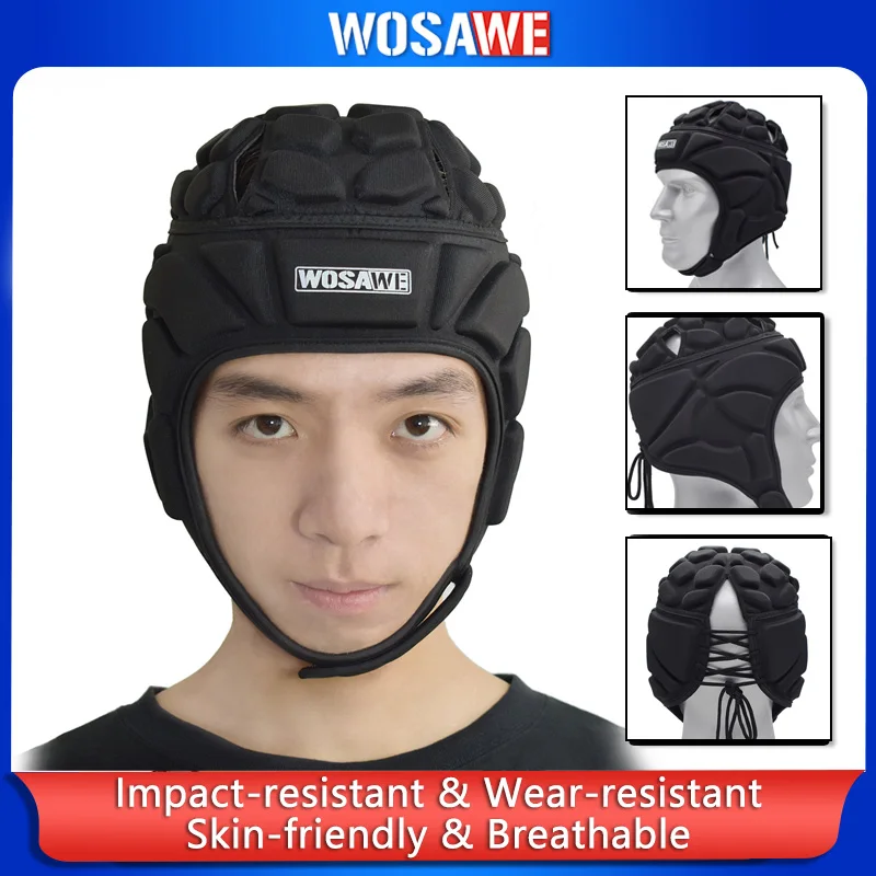 WOSAWE Goalkeeper Helmet Soccer Goalie Head Guard Adjustable Padded Rugby Headgear for Football Training
WOSAWE Goalkeeper Helmet Soccer Goalie Head Guard Adjustable Padded Rugby Headgear for Football Training