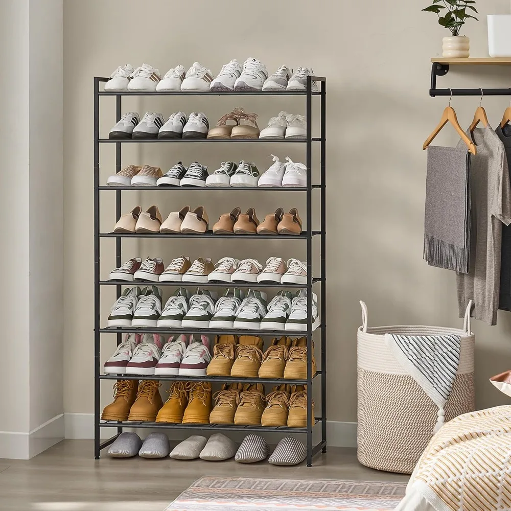 Shoe Rack, Metal Shoe Organizer, 8 Tier Garage Shoe Rack Max Holds 40 Pairs,Shoe Storage shelf for Closet,Shoe Rack
Shoe Rack, Metal Shoe Organizer, 8 Tier Garage Shoe Rack Max Holds 40 Pairs,Shoe Storage shelf for Closet,Shoe Rack