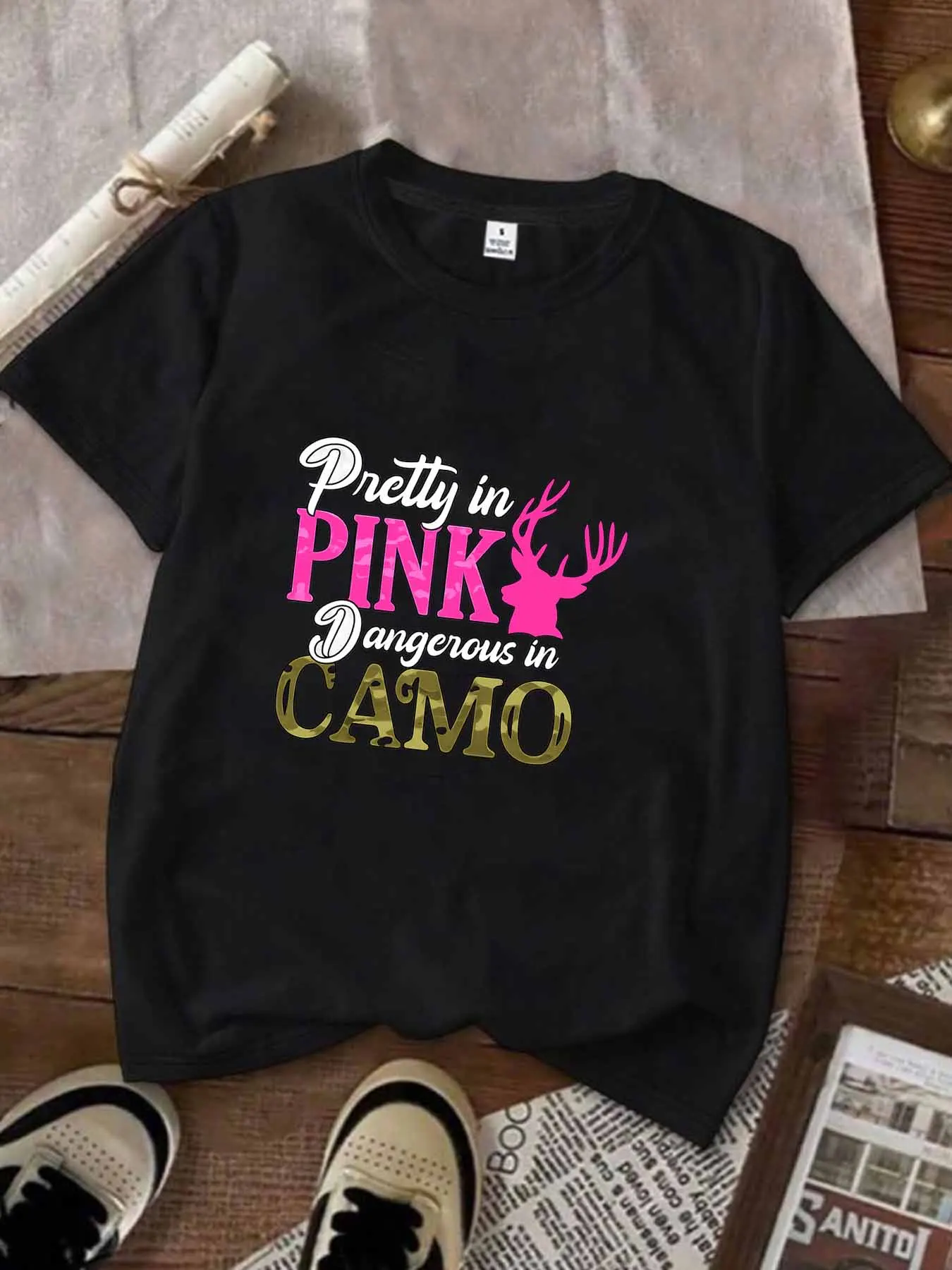 【005631】English letters Plus size women's round neck short sleeve T-shirt with elastic half sleeves and trendy prints
【005631】English letters Plus size women's round neck short sleeve T-shirt with elastic half sleeves and trendy prints